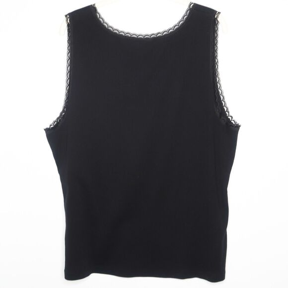 JM Collection Womens Tank Top Plus Size 3X Lace Trim Scoop Neck Office‎ - Picture 2 of 7